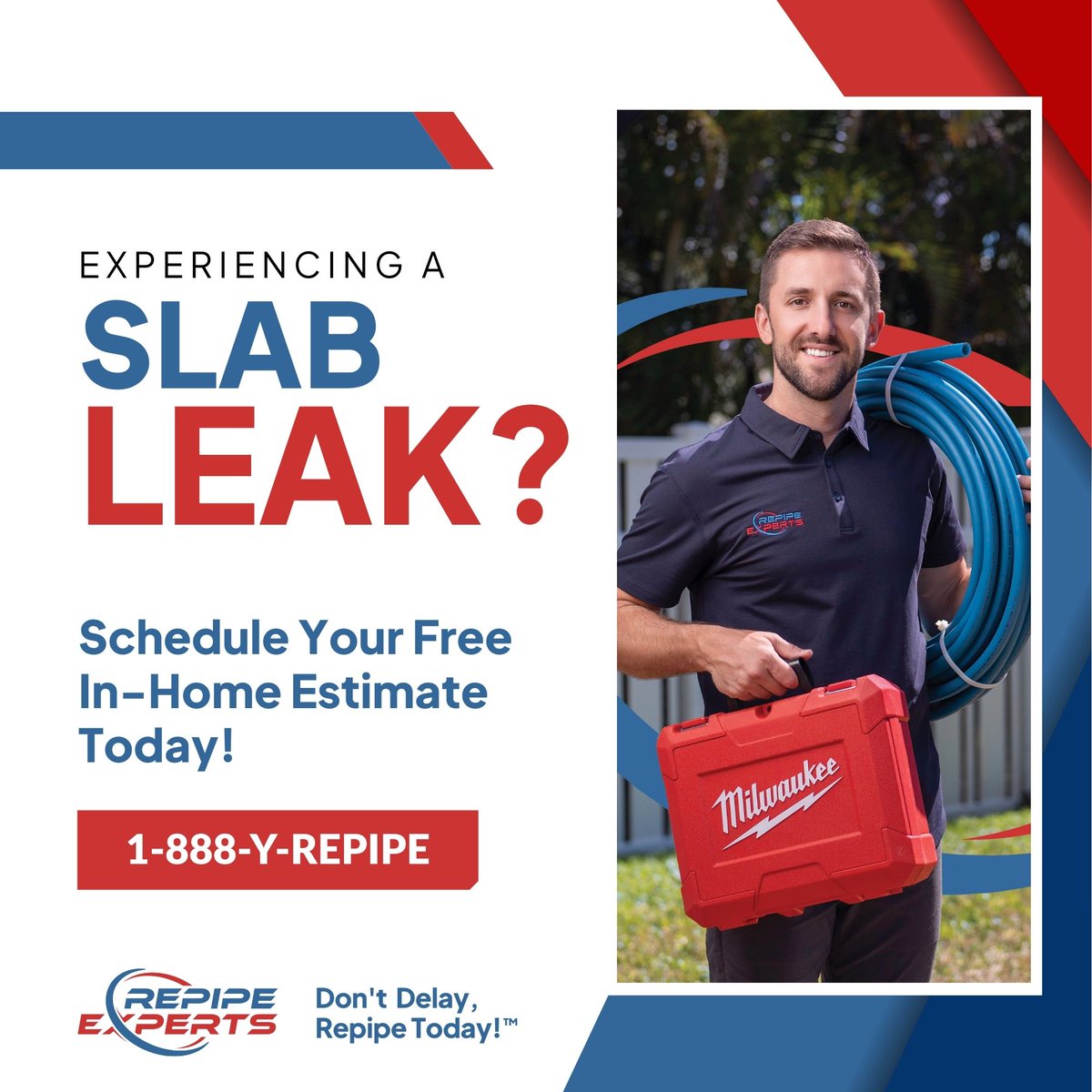 RepipeExperts's tweet image. 🚨 Experiencing a Slab Leak? 🚨

Slab leaks can cause serious damage to your home and wallet. But don&apos;t worry, Repipe Experts is here to help!

Contact us today for your FREE quote.

repipe.pro
1-888-Y-REPIPE

#repipe #repipepros #repipeexperts #repipeflorida