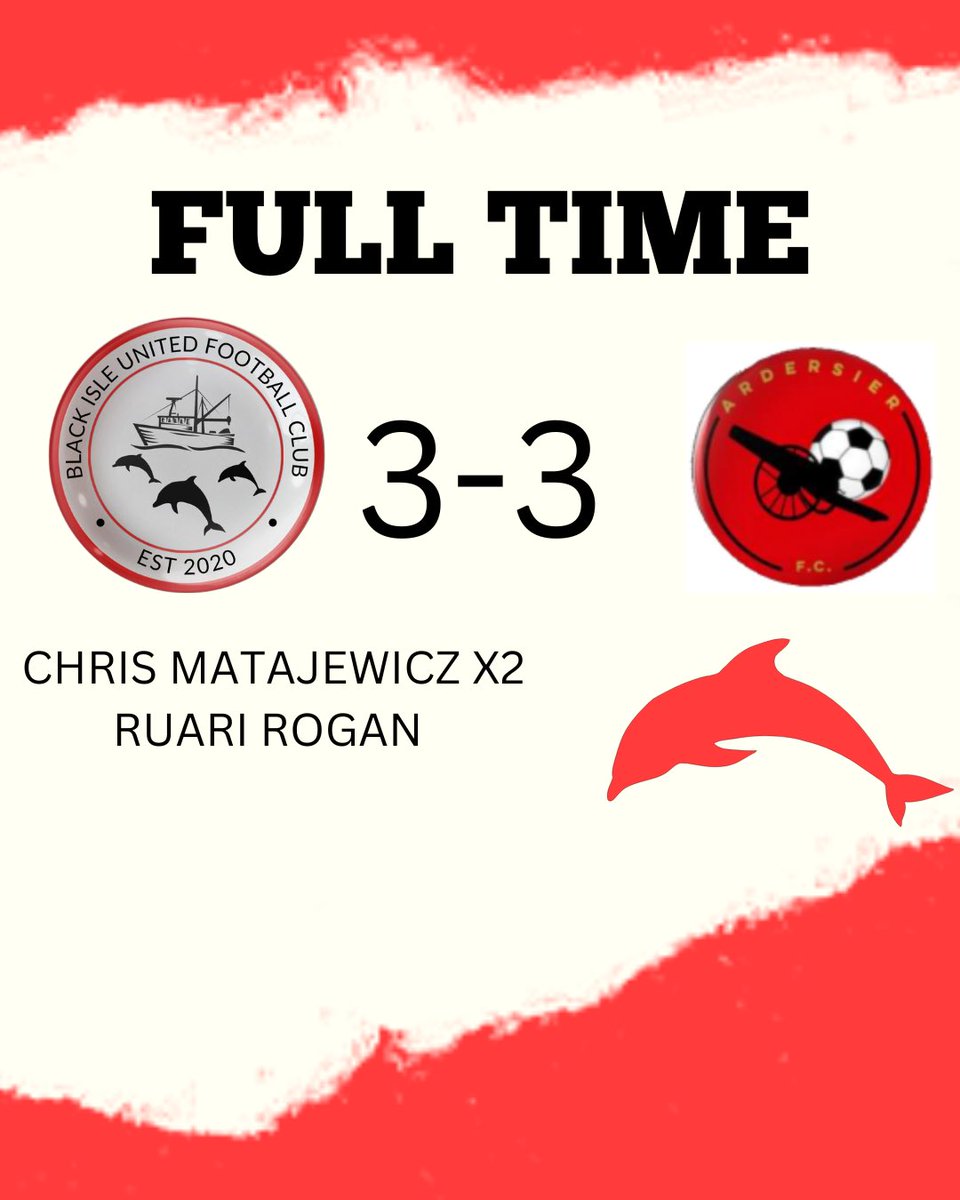 MATCH RESULT ⚽️

A very positive performance on the final day of the season, away to Ardersier. There was some very tidy play on show and were unlucky not to win the game, conceding a goal from a corner with 2 minutes to play. 

Man of the match tonight - Chris Matajewicz

🔴⚪️⚫️