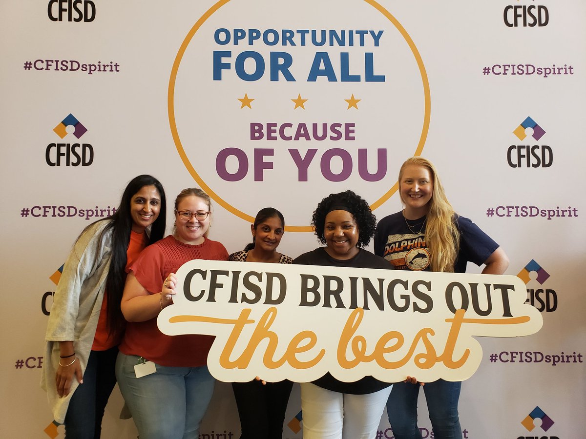 MrsSGrewal's tweet photo. @danishCFISD teachers had a great 1st day back on contract. Excited to put what we learned in Classrooms that Click with my Personality in to practice. #cfisdspirit https://t.co/Zs7Obe10IS