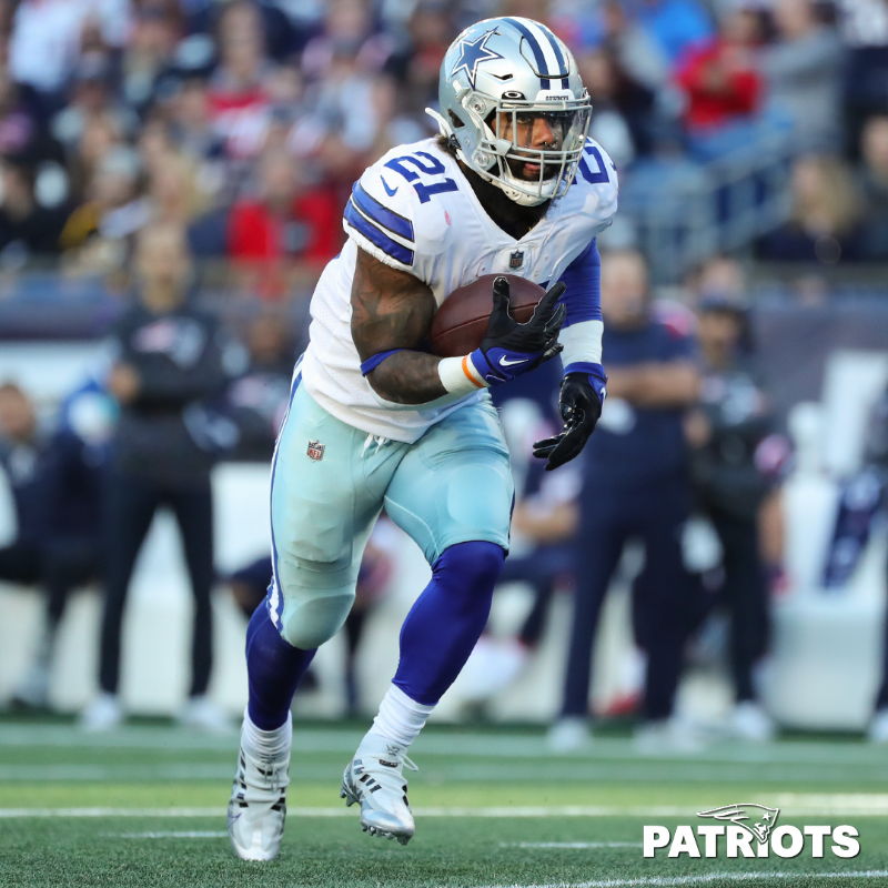 Patriots's tweet photo. Report: Patriots to sign three-time Pro Bowl RB Ezekiel Elliott: https://t.co/waTSqSJCzC