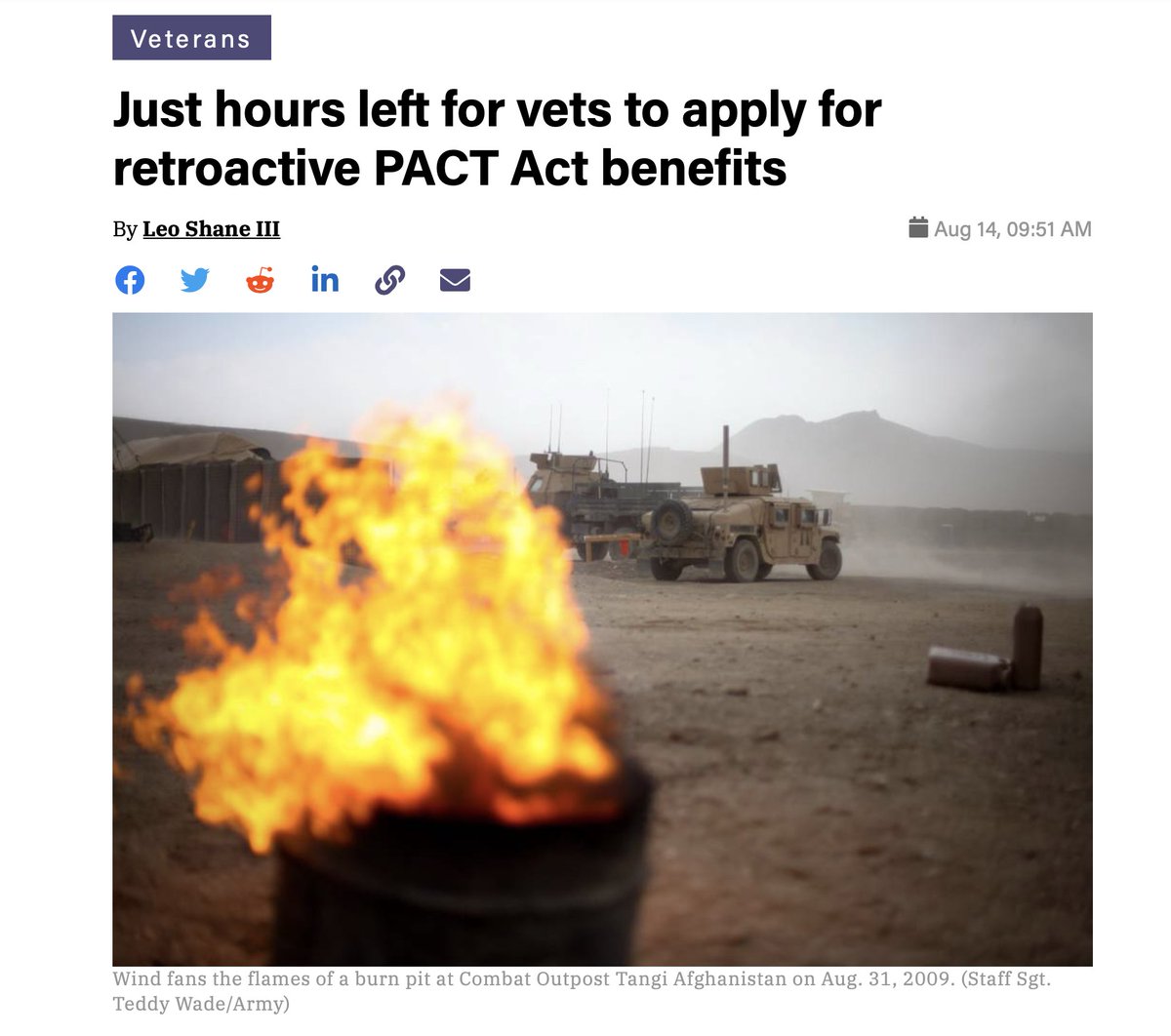 Veterans have until 11:59PM EST (10:59PM CST for our veterans here in Louisiana!) to apply for retroactive PACT Act benefits. Check out the article below for the link to file & more details about this deadline extension. #PACTAct #veterans #militarynews bit.ly/44ds4E6