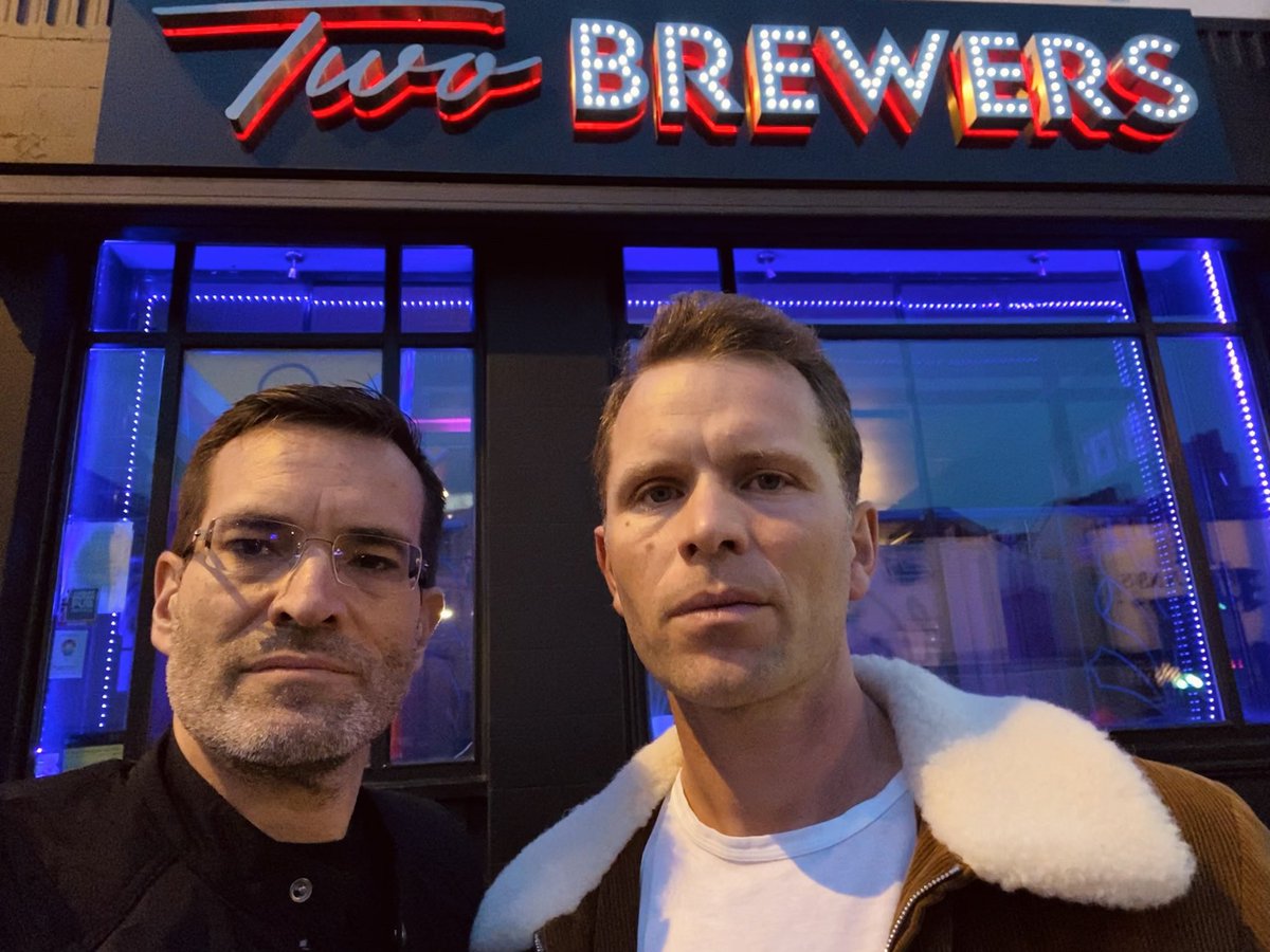 My local gay bar for 20 years. 

Sickened by the events of last night. 

Having a drink with the man I’m proud to call my husband. 

#TwoBrewers