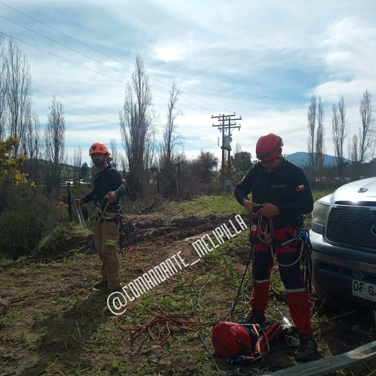#RescateAnimal
Alrededor del mediodía de este Lunes nuestro equipo GRIMP liderado por el jefe de Unidad Sr. José Maldonado Cañas, se desplazó en la unidad RX-1 hasta la comuna de San Pedro de Melipilla, Sector El Prado, en apoyo al Cuerpo de Bomberos de dicha comuna.