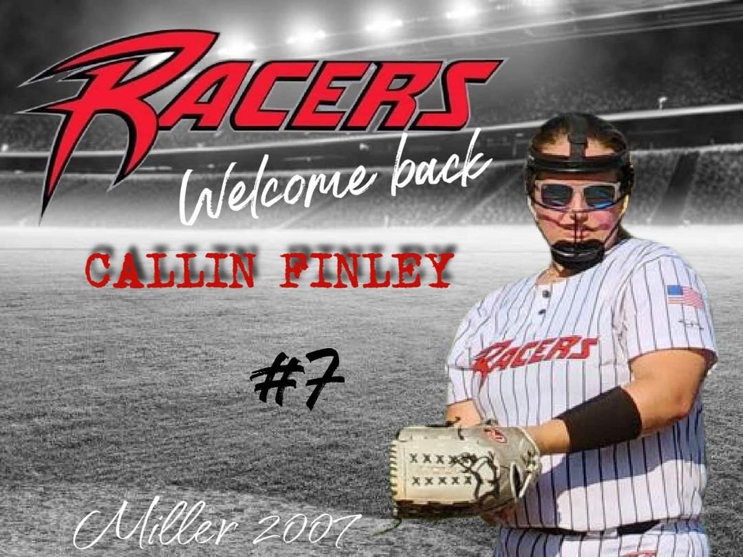 Welcome back, Callin! She is entering her fourth season with the Racers and attends Mogadore HS. 🖤🥎♥️