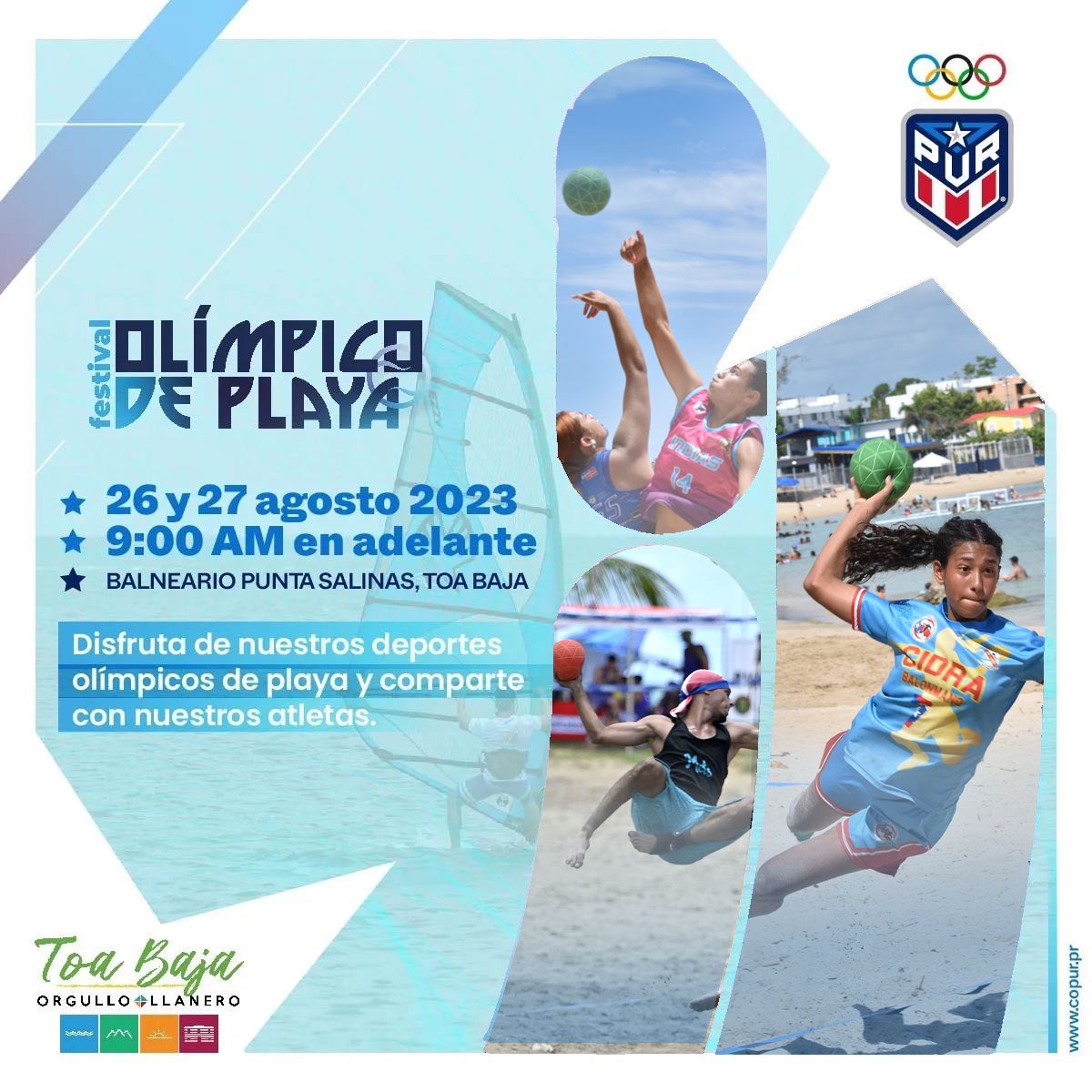 #Balonmanoplaya presente en el Festival Olimpico de Playa  #BalonmanoPlayaPUR #Beachhandball  <a href="/ComiteOlimpico/">Comité Olímpico PUR</a> <a href="/balonmanopur/">PuertoRico Balonmano</a>