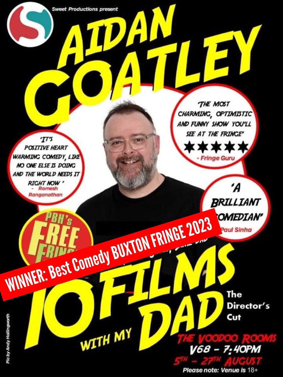 .@MrAidanGoatley 
Joe’s 4 Word Reviews:
Unique, feel good comedy 
<a href="/TheFreeFringe/">PBH's Free Fringe</a> #edfringe #FillYerBoots