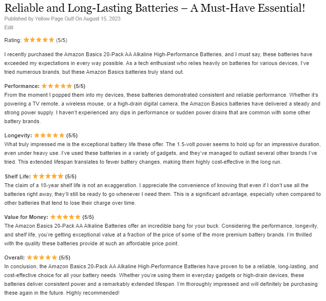 yellowpagegulf's tweet photo. Reliable and Long-Lasting Batteries - A Must-Have Essential!
https://t.co/1R64HQLZ2f

#BatteryExcellence #AmazonBasicsPower #LongLastingPerformance #ReliableEnergy #BatteryValue #EssentialPower #HighPerformanceBatteries #CostEffectiveEnergy #TechEnthusiast #BatterySavings https://t.co/dh6RjLaPav