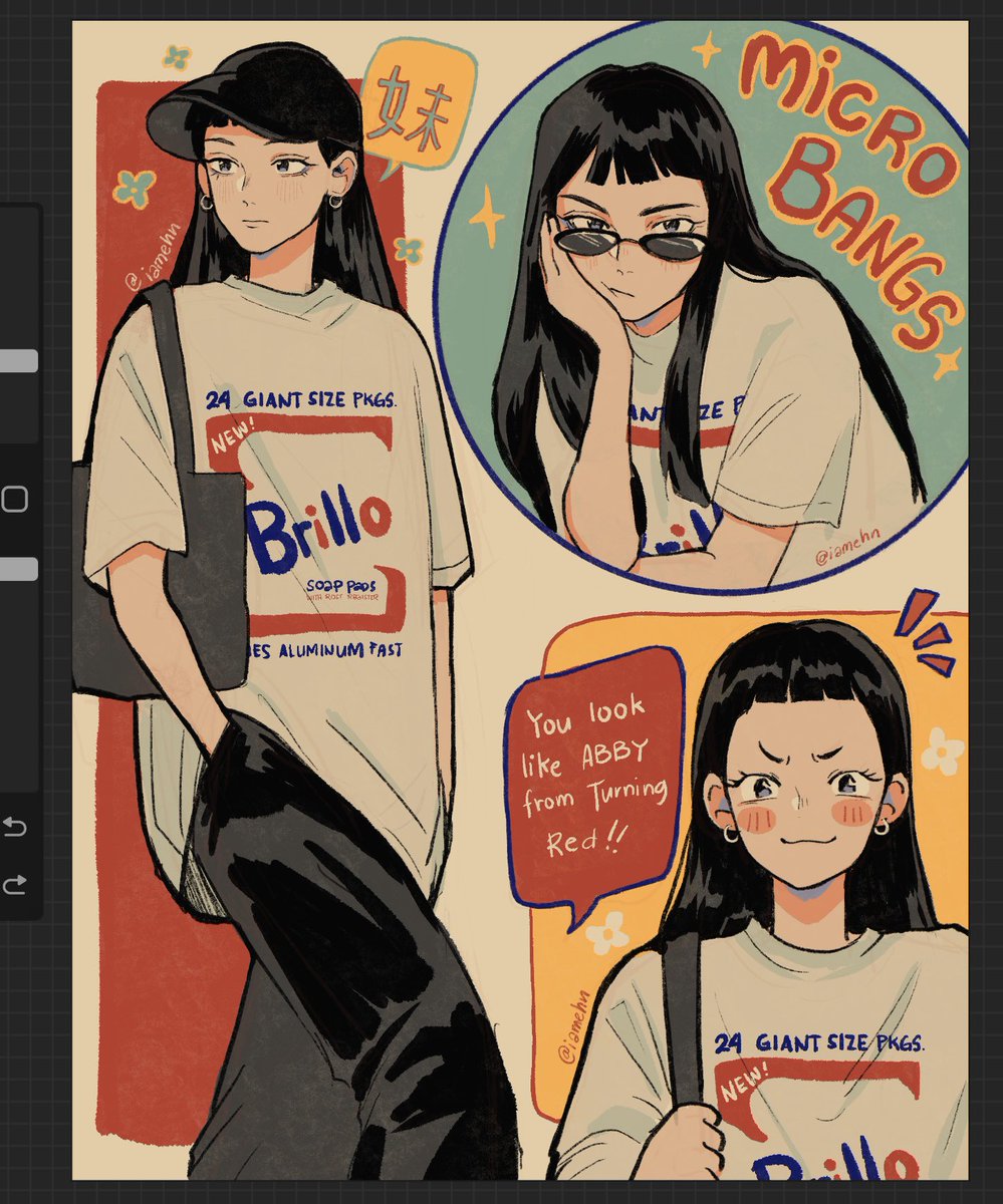 My sister got micro bangsssss HAHAHAHAHAHHAHAHAKSSKSKSKKSSKKSKSKSKSK