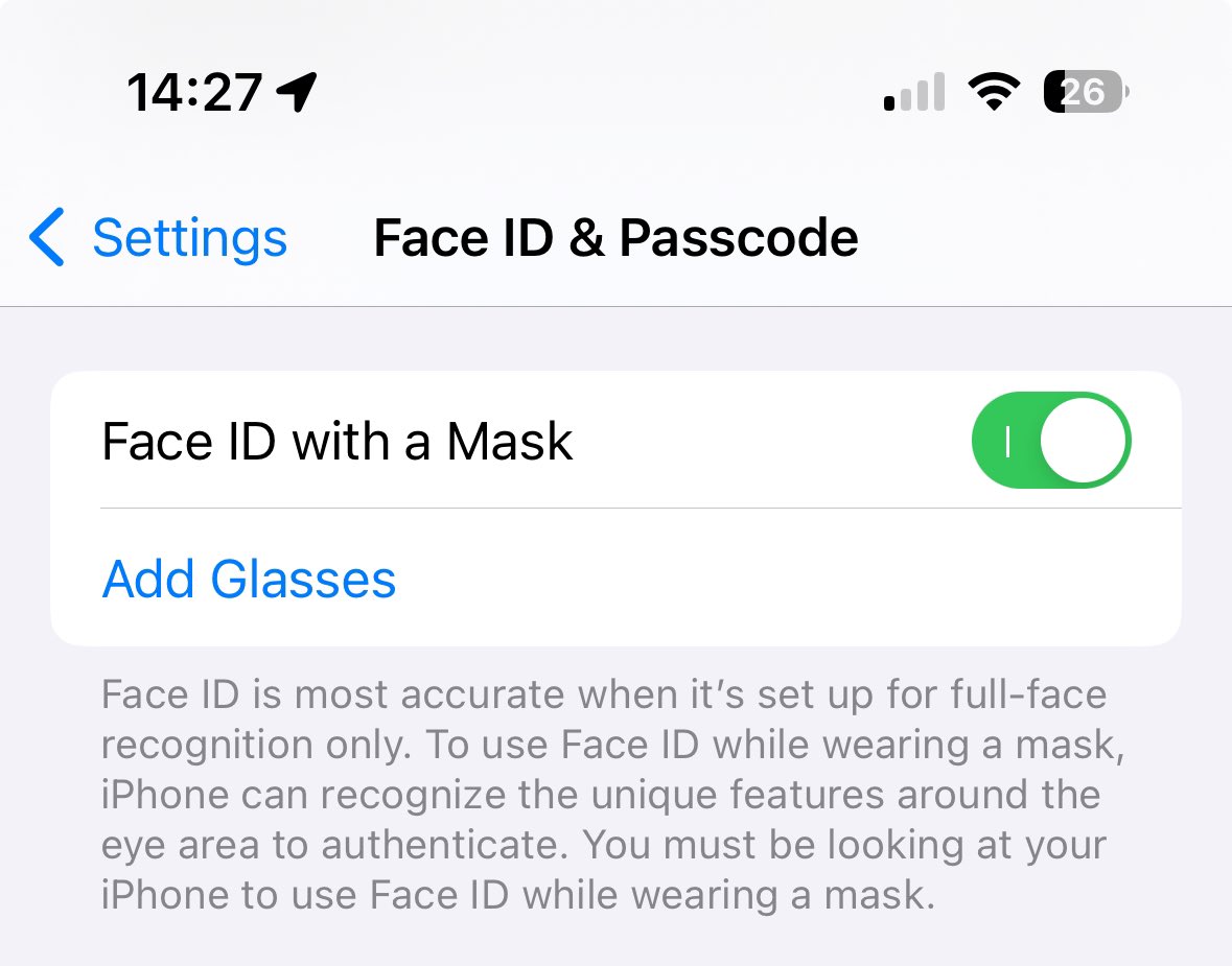 HalfManHalfTech's tweet image. This was the best iOS features in 2022. It was a bit late but very much appreciated.  #FaceID #touchid