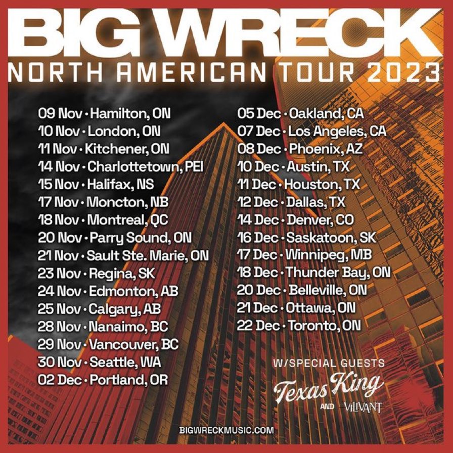 Can’t wait to be headed back out on the road with our good friends @bigwreckmusic and soon to be new friends in @Vilivant! Tickets on sale Friday.