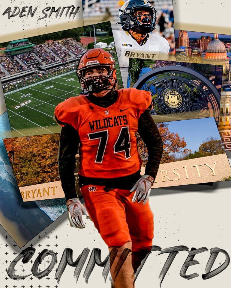 Aden__Smith's tweet photo. Committed!!! @BryantUFootball @CoachCiocci @WPCatsFootball @kitster61 @CoachHoats @CoachRuss92 https://t.co/NNW2RwoLHt