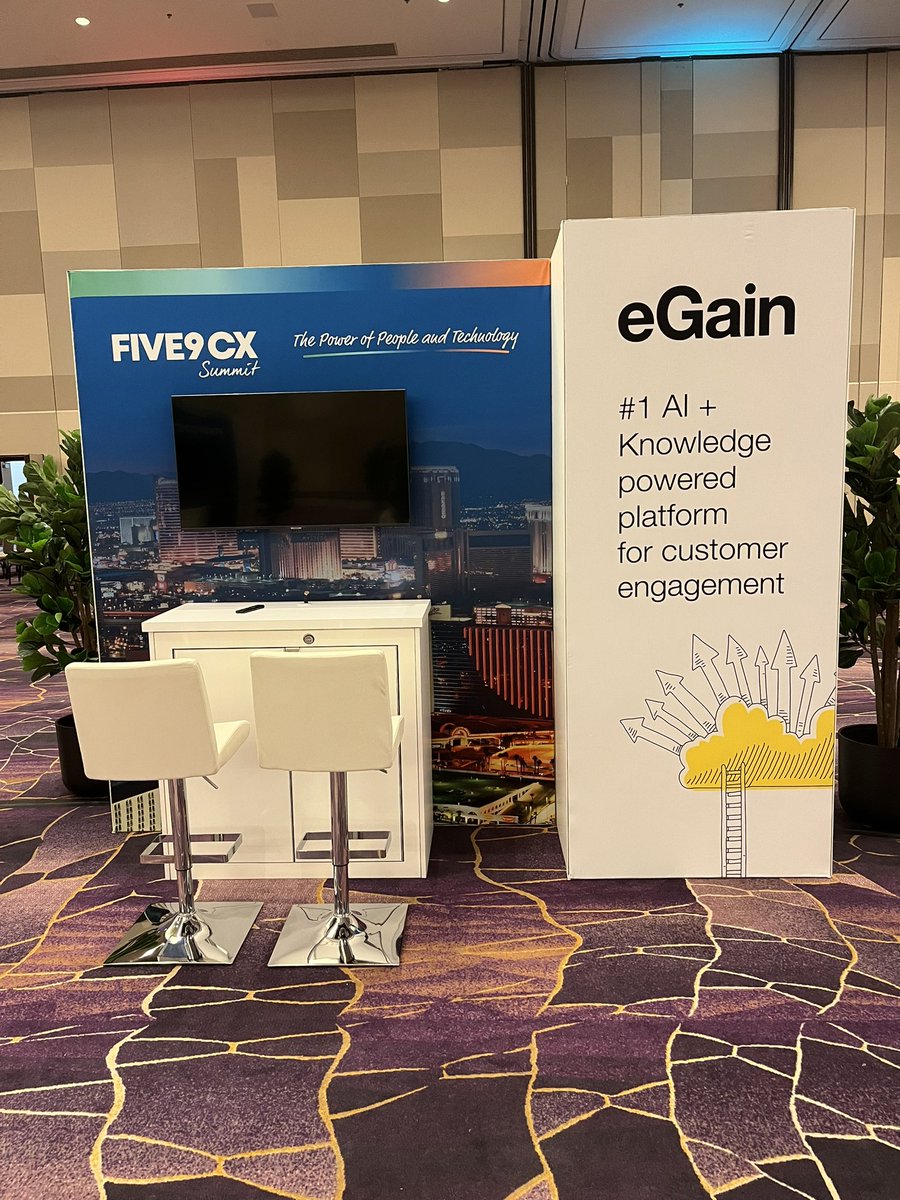 LisaLisajm5's tweet photo. Getting ready for our Partner arrivals in the #CXHub at #Five9CXSummit. #PartnerPowered @Verint @Invoca @eGain @Calabrio @Staceyecolesd @ButterbaughJake @BjBitsky https://t.co/NduyCMIs4L