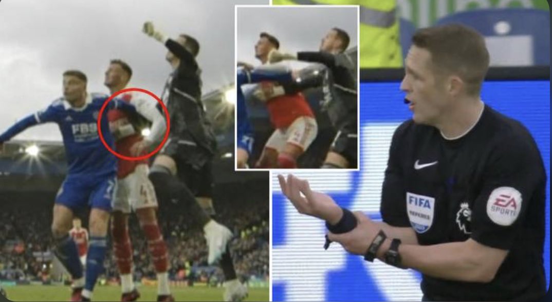 The VAR official who missed Onana near beheading the Wolves man tonight was Michael Salisbury. If the name rings a bell, it’s because he is the man who ruled out an Arsenal goal against Leicester last season for Ben White seemingly brushing against the Leicester keeper. Hawkeye!