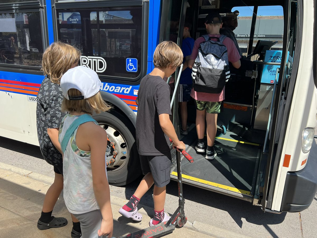 AKenreich's tweet photo. 7 of us took advantage of @RideRTD free fares to visit Bambu. That’s #OneLessMinivan on Broadway. https://t.co/QWEcZReuwW