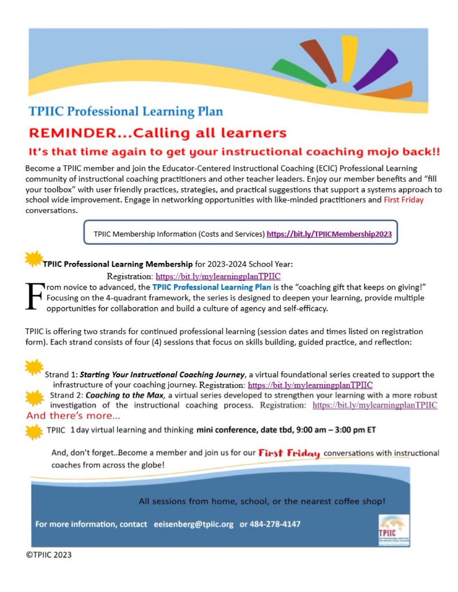 Let the learning begin…
<a href="/PIICcoach/">TPIIC</a>