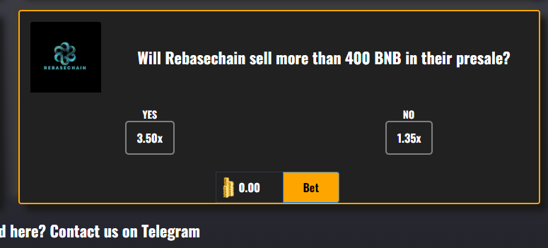 We just listed ReBaseChain and bets are open! Will they sell more than 400 BNB in their upcoming presale?

Excited to offer this for an exciting new project. Might look to partner up with them in the future!

Their CEO is KYCed and doxxed

pinksale.finance/launchpad/0xca…