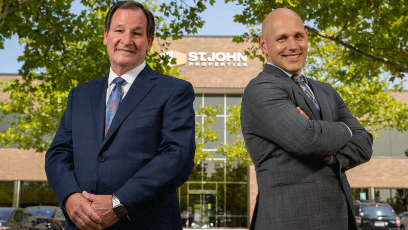 I95Business's tweet photo. The new issue of I95 BUSINESS is arriving in offices throughout the region!  This issue focuses on Sustainability and Business Services.  On the cover are the familiar faces of St. John Properties' Larry Maykrantz, https://t.co/jXLPzllAHL @St. John Properties, Inc. @stjohnprop https://t.co/QQjwcXs2Hf