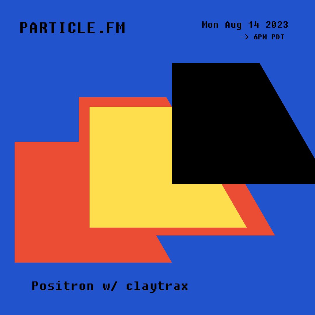 tonight @particlefm 6PST