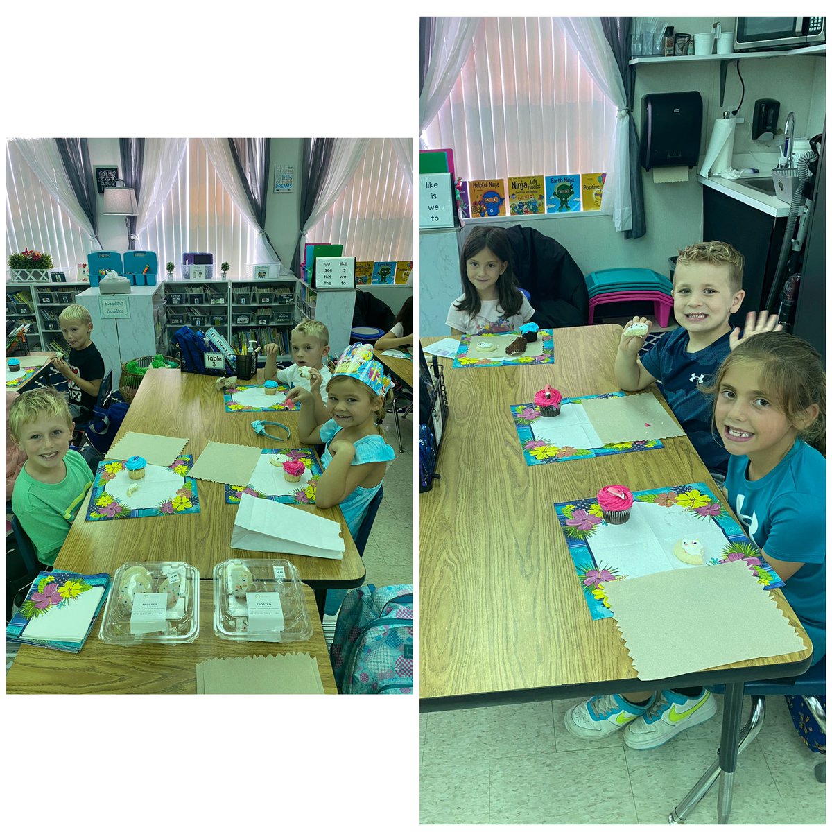 MrsBeckman1st's tweet photo. We had so much fun celebrating TWO birthdays this afternoon, Finnley and Samantha!! 🎈🎂 We also enjoyed the birthday treats!! 🧁🍪😋 @LaurelOakElem https://t.co/9mL9dYl5m2