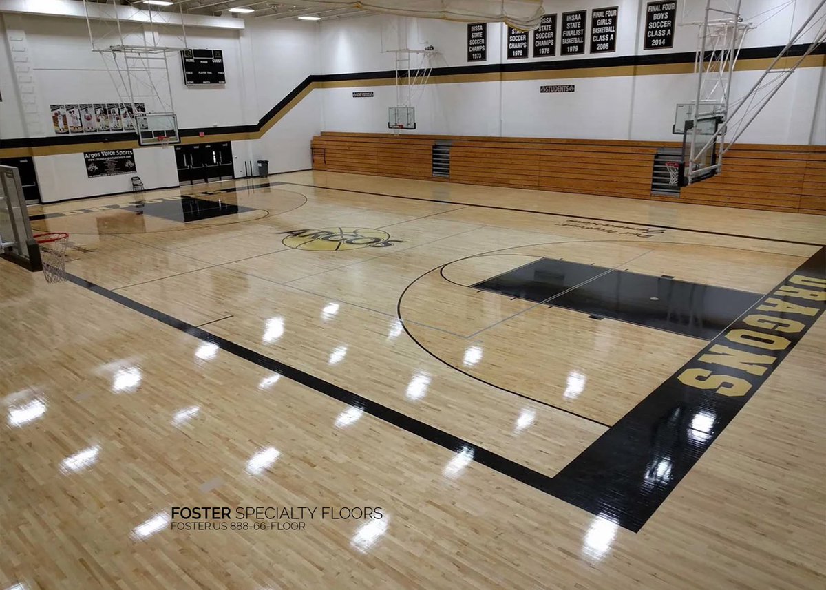 FosterFloors's tweet photo. #DYK that BioChannel Classic was designed by @RobbinsSurfaces at the request of the Chicago Bulls just to lengthen Michael Jordan’s career!
It combines the structural and dimensional stability of anchored flooring systems with the safety/comfort of resilient sports flooring. https://t.co/M0iLkgO5uM