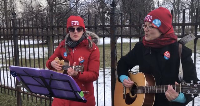 So…

-Solidarity forever
-We shall not be moved

Which other classic songs do I need to practice? 

#ONlabour 
#OntEd 

<a href="/HeatherFudge1/">Heather Fudge</a> Looks like the band is getting back together.