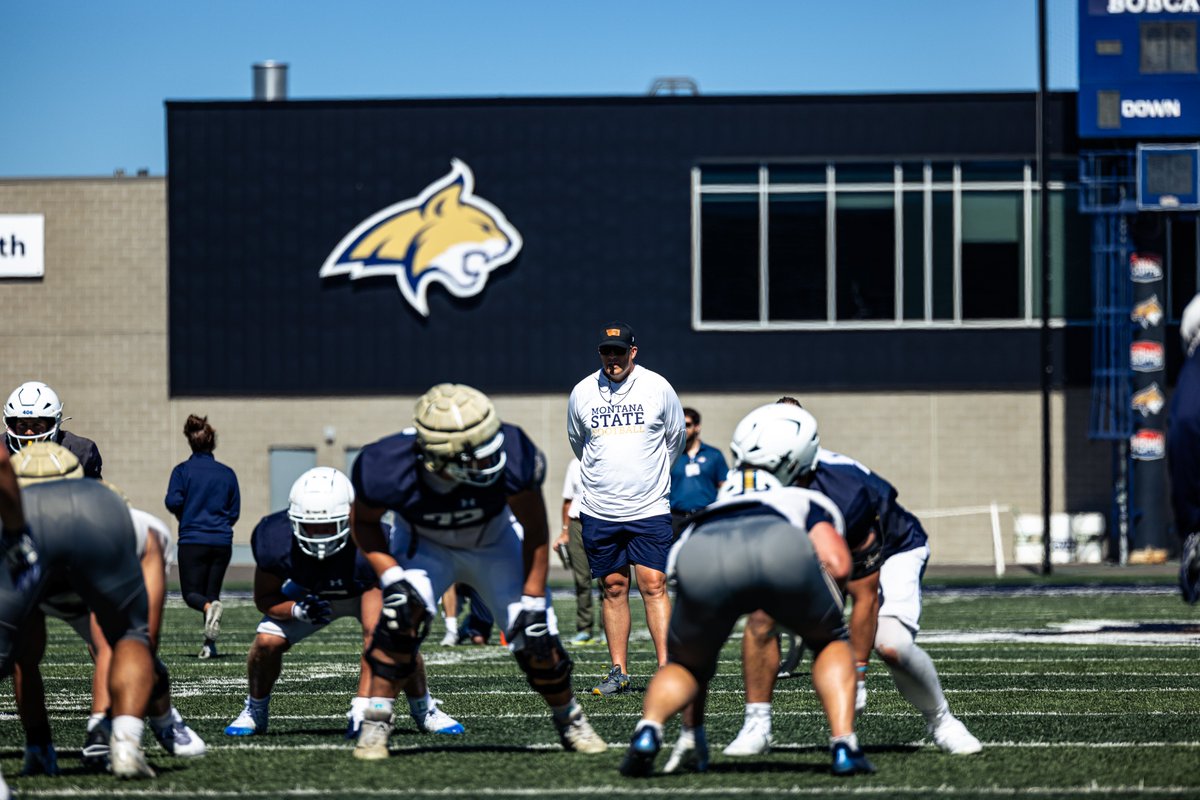 MSUBobcats_FB's tweet photo. Getting closer to the real thing 😤

#BobcatBuilt https://t.co/xLZfrX0FKG