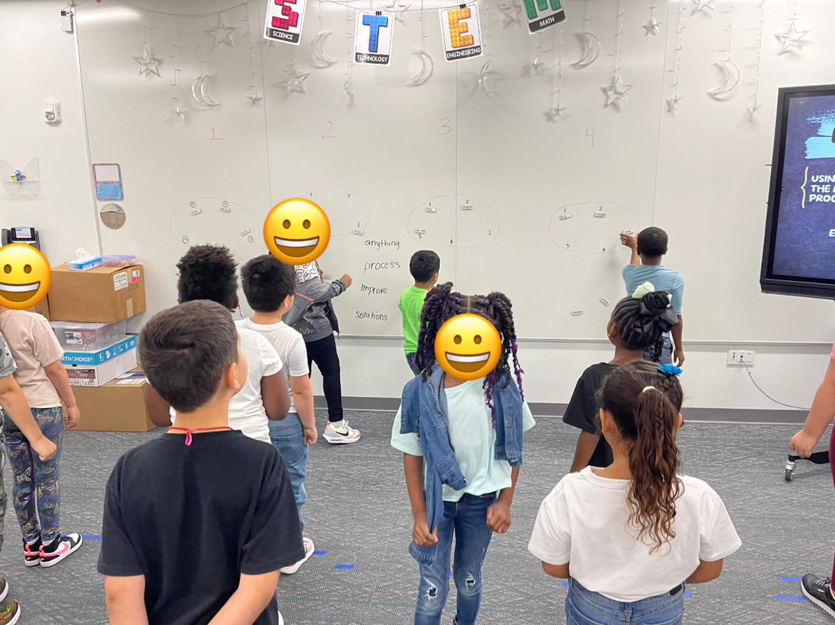 We had fun doing a quick recall game to know the order of the Engineering Design Process! Students worked in teams to fill in the process. Proud of all my students today! 🍎🥰 <a href="/LaTondaCherry/">LaTonda Cherry</a> <a href="/TeamRiverchase/">Spark STEM Academy at Riverchase Elementary</a> <a href="/christy_clain/">Christy McClain</a> @mstranstem <a href="/artwithpryor/">Art with Pryor :)</a>