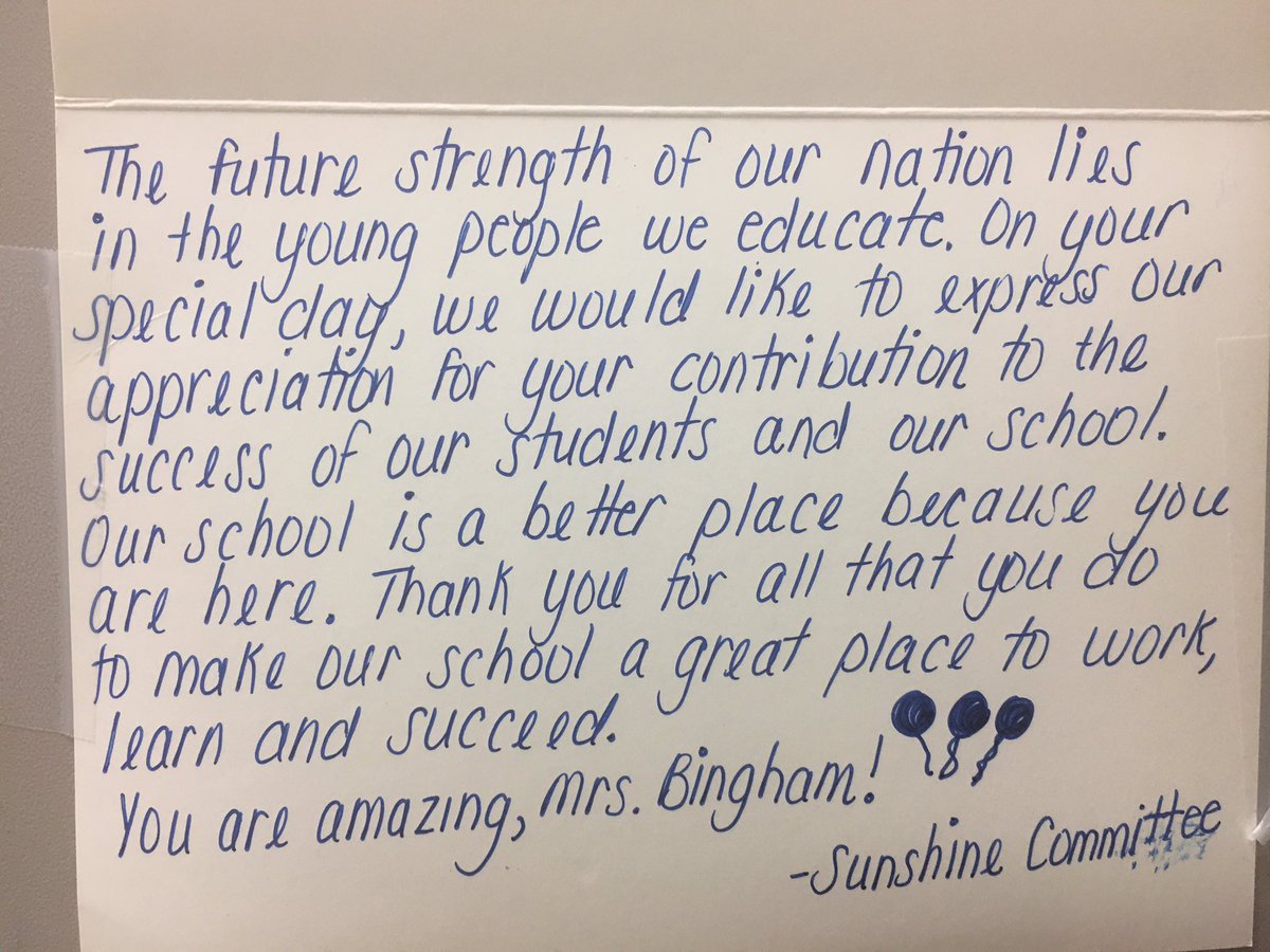 i_excell's tweet photo. Awww 🥰 Thanks 🙏🏾 
Sometimes the simplest act of gratitude can change someone’s entire day. #StrongCulture 💪🏾 @AP_Ayers @deannatrogers @TharveyHeritage https://t.co/RfLPpY3O58