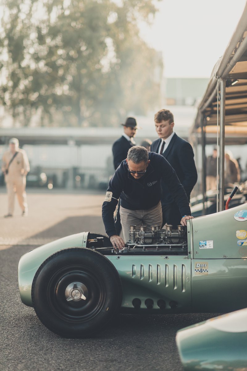 Some last minute adjustments before the race. #GoodwoodRevival