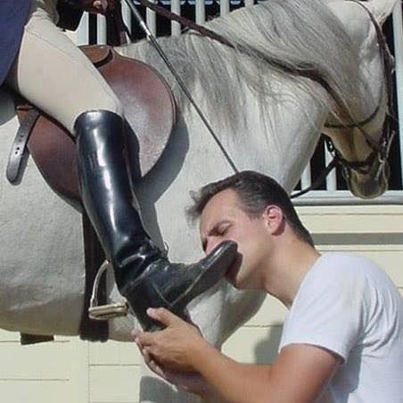 TOTAL BOOT DOMINATION WHEN THE MASTER  IS ON HIS STEED