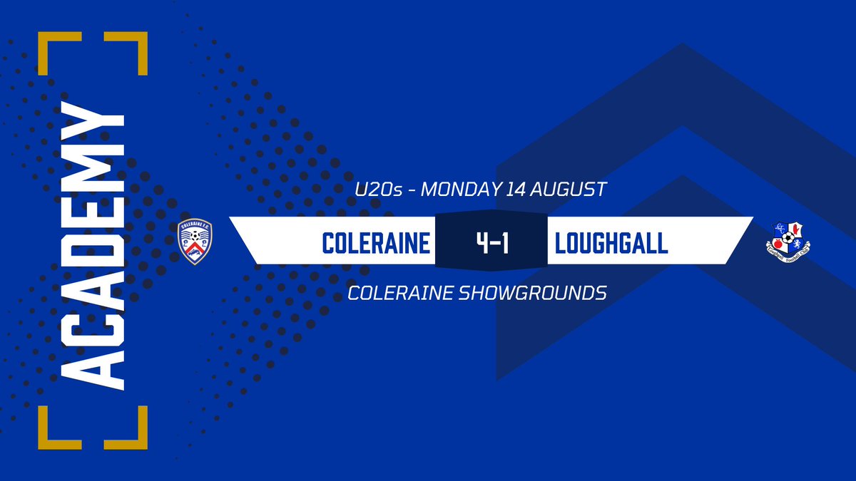 ColeraineFC's tweet photo. ⚽ Jack Patton
⚽ Luke Kelly
⚽ Ciaran O'Hara
⚽ Joshua Callaghan

A good win for our U20's last night 👊 #COTB https://t.co/kQYMxzhwGn