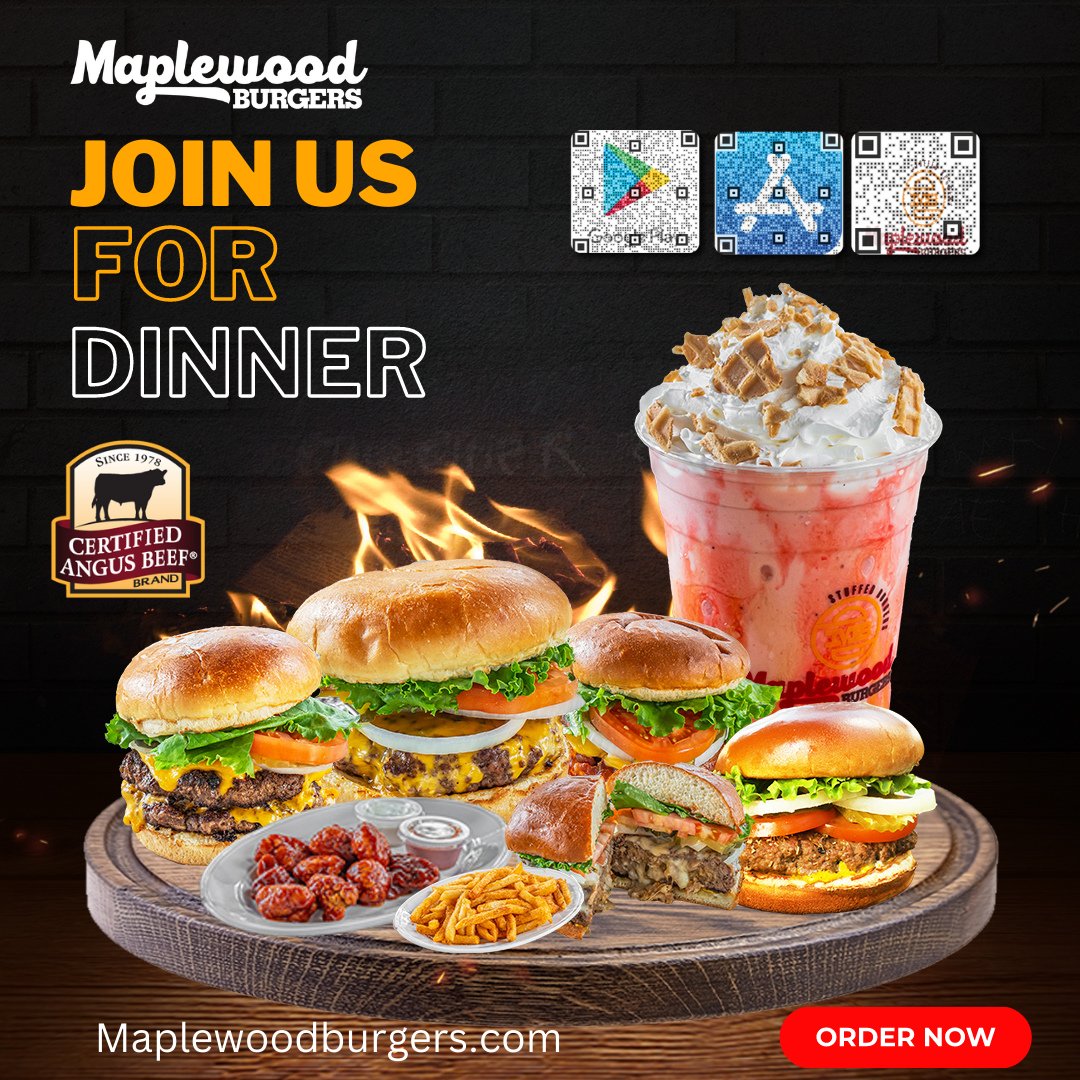🍔🍟Maplewood Burgers Monday Dinner Special🍟🍔
Welcome to the best dinner deal in town 🌟👉 Our dinner Special is starting at JUST $6.99 for a 1/4 Burger and Fries! 🍔🍟 #MaplewoodBurgers #MondayDinner #BurgerDeal #BurgersFries #DinnerSpecial #BeatMondayBlues