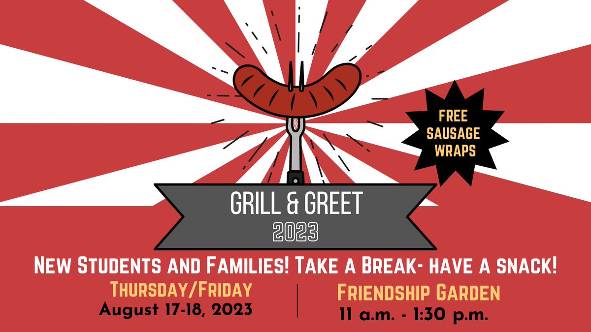 It's officially student move-in week! This means our alumni 'Grill 'n' Greet' is only days away! Students and families are invited to pick up a grab-and-go lunch fresh from the grill at the Friendship Garden on campus. events.uiw.edu/event/grill_gr…
