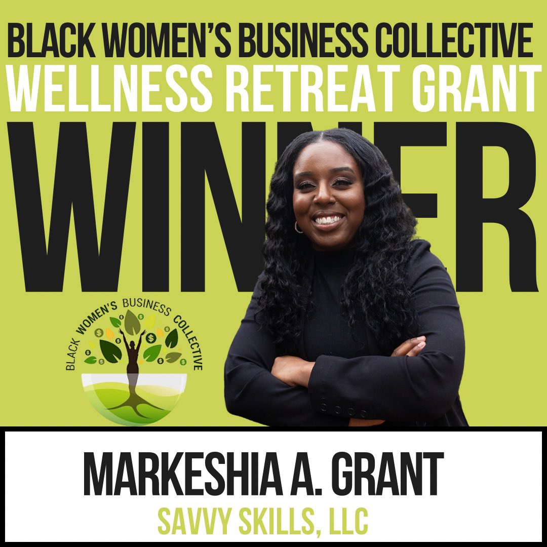savvyfive's tweet photo. I’m thrilled to announce that I've been awarded a fully funded grant to attend  "A Collective Timeout" wellness retreat by @TeamBWBC! Can't wait to recharge, connect, and grow with fellow Black women entrepreneurs. Thank you, #BWBC and #CollectiveTimeout! #BlackWomeninBusiness https://t.co/V8sC4EZiVJ
