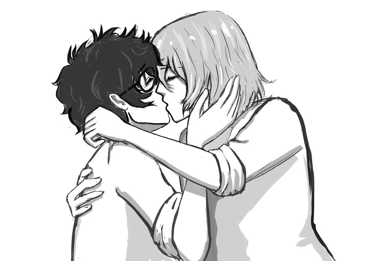 KawaiiNekoMay's tweet photo. So I was watching Buffy the Vampire slayer and saw a couple kissing, paused the tv and this happened. Shut up. Yes I know I’m obsessed- do I care? Not really? #akeshu #shuake #persona5 #Persona5royal #akechiXren #jokerxakechi https://t.co/CLO79bIbmF