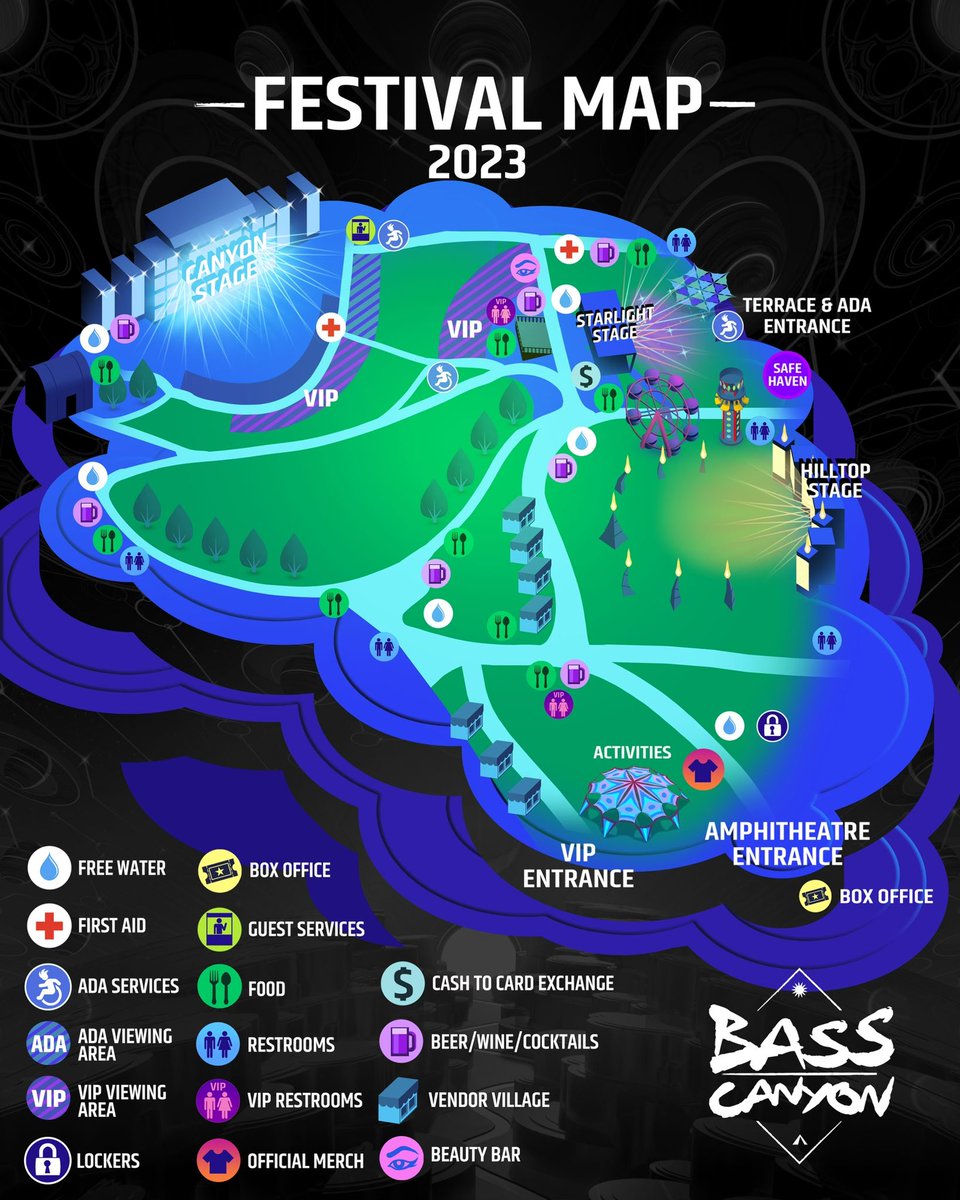 Bass Canyon map 