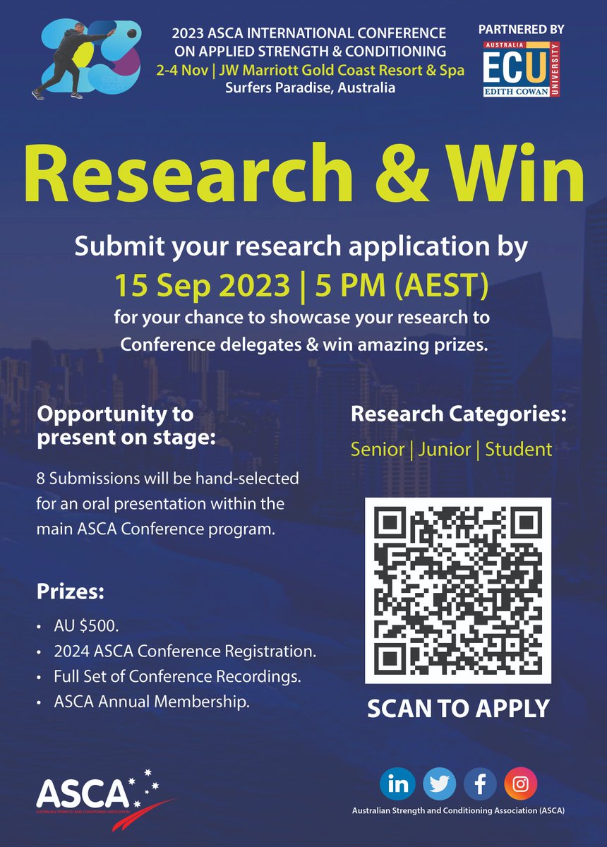 G. Gregory Haff (@doc_haff) on Twitter photo The <a href="/the_ASCA/">Aus S&C Assn</a> International Conference is a great opportunity to present your research. Great Prizes for the best presentations. You cannot go wrong with Surfers Paradise #strengthcoaching #strength #sportscience The <a href="/the_ASCA/">Aus S&C Assn</a> International Conference is a great opportunity to present your research. Great Prizes for the best presentations. You cannot go wrong with Surfers Paradise #strengthcoaching #strength #sportscience