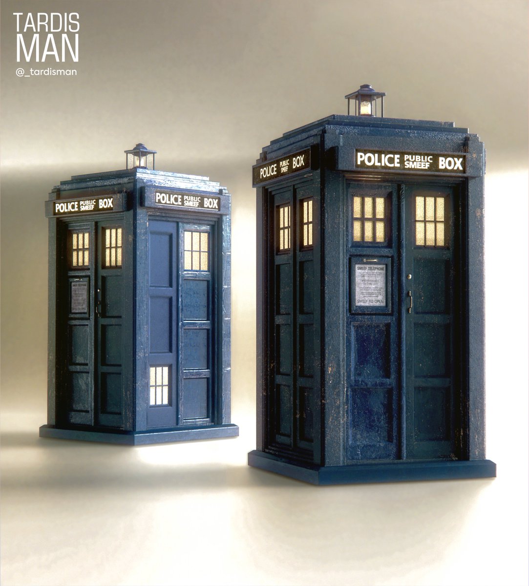 TARDISman550's tweet photo. Todays Custom TARDIS maybe my weirdest most cursed box ive made but probably one of my faves 

Introducing the Smeef Box

Enjoy Folks 

really enjoyed making this mad box idea the most broken design mash of boxes 

#TARDIS #DoctorWho #3Dartist #Photoshop #3DModel #Keyshot https://t.co/aJVNxfVXYz