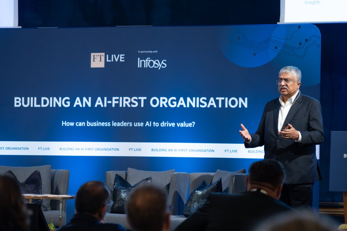 Nandan Nilekani came to Oslo, Norway to speak about the importance of driving innovation by harnessing proprietary data for development, pioneering synergy between generative AI & robust analytics with traditional AI, and so much more. #InfosysNordics