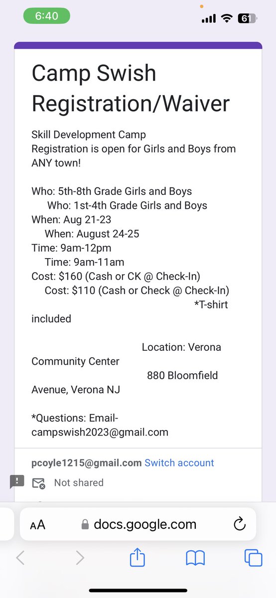 Camps open!!