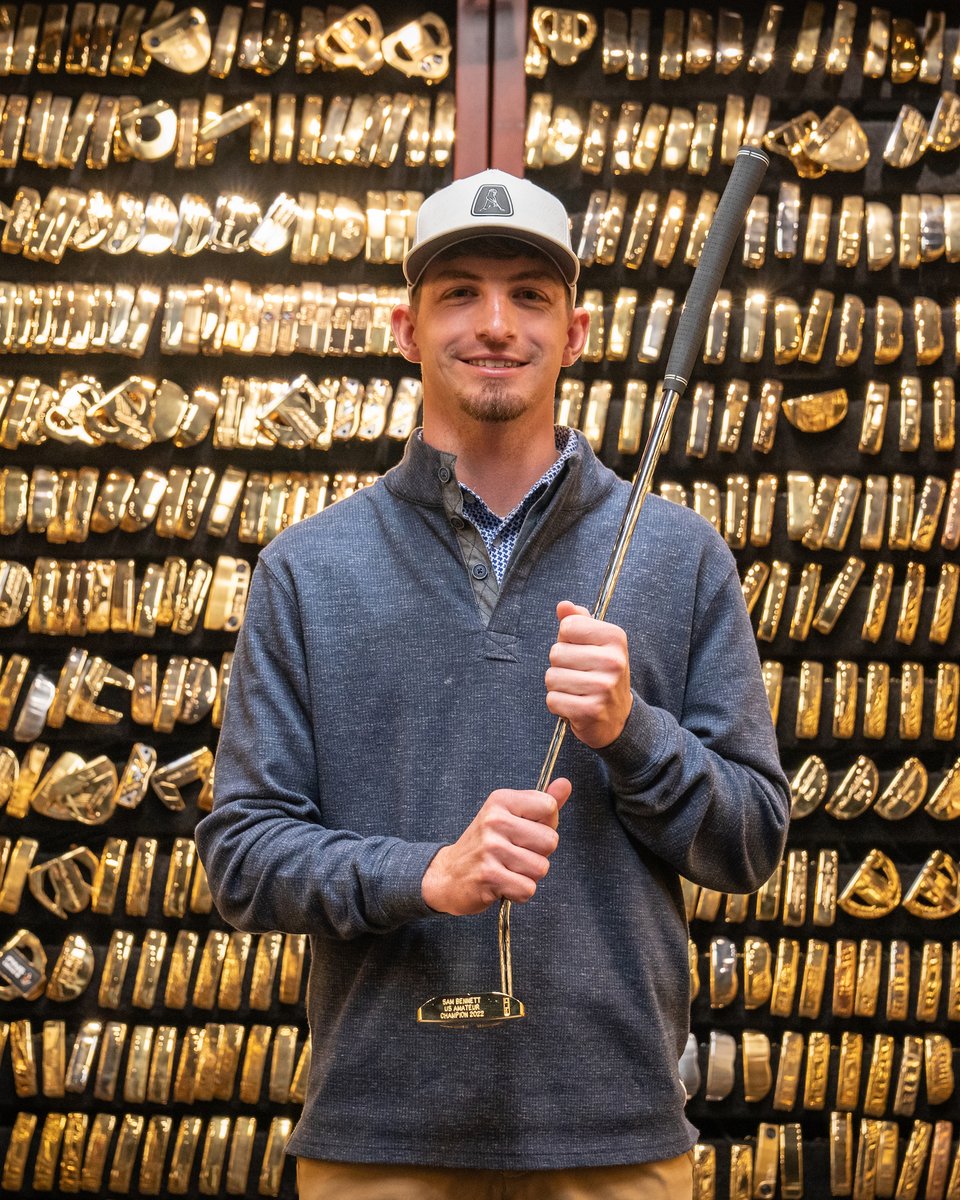 Taking a walk down memory lane. Earlier this year, PING Pro @sammy_golf24243 paid a visit to the Vault to receive his gold-plated #PLD Oslo 4, commemorating his 2022 #USAmateur win. #PlayYourBest