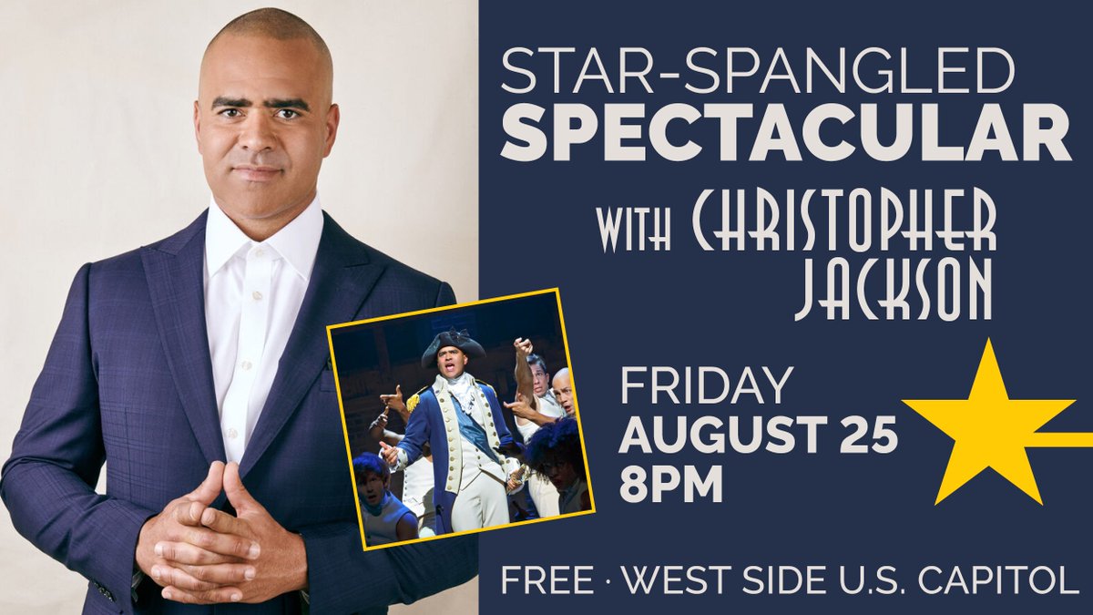 🎵 Calling all Hamilton fans! 🎵 Celebrate the end of summer with The U.S. Army Band &amp; Christopher Jackson, the original George Washington from Broadway's "Hamilton"! 🎤🇺🇸
🗓️ Aug 25
🕗 8 PM
📍 Capitol Building
🎟 FREE event!
Mark your calendars for an unforgettable night!