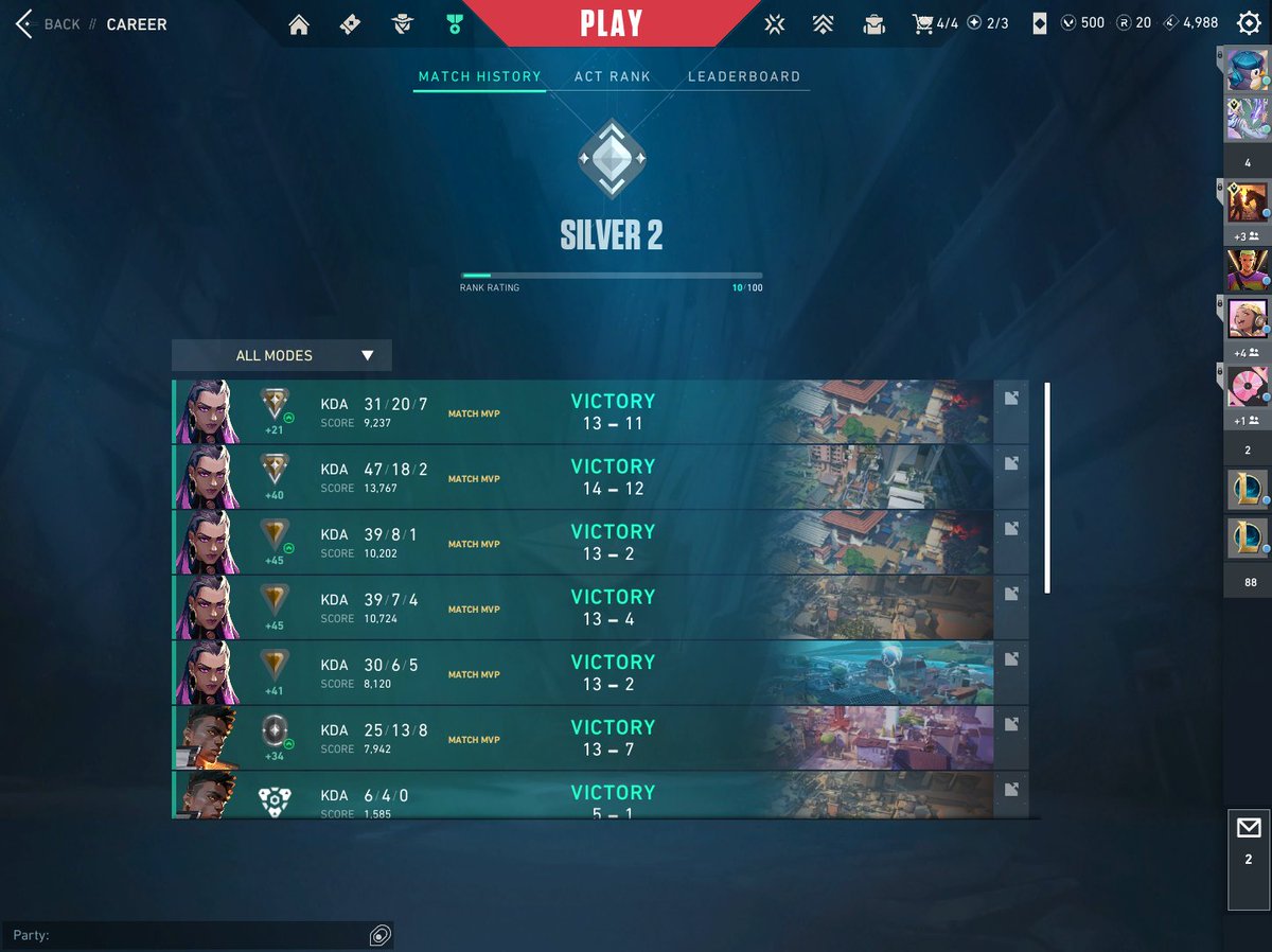 Iron 3 to Silver 2 in 6 games lmfao