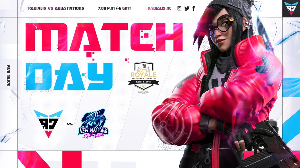 RadialisRC's tweet photo. ¡Match Day!

Hoy nos enfrentamos con @NewNationsGT 

🏆 @BattleRoyale_Cr 
🎬 https://t.co/ev27LpHxDc 

#RC4ever #ragnarökcircuittour #valorant #valorantlatam https://t.co/u7FSXtrxHS