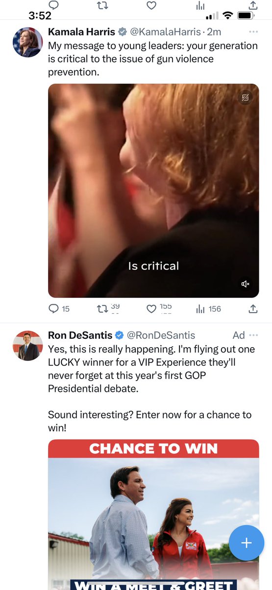 Guess the politicians are officially in full pitch mode. My entire feed is filled with political messages, but the juxtaposition of these two made me laugh.