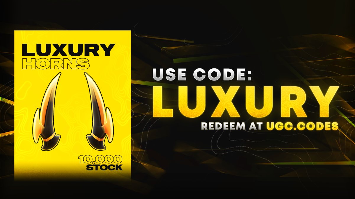 Juno on X: 💥FREE LUXURY HORNS - NOW AVAILABLE💥 Redeem code