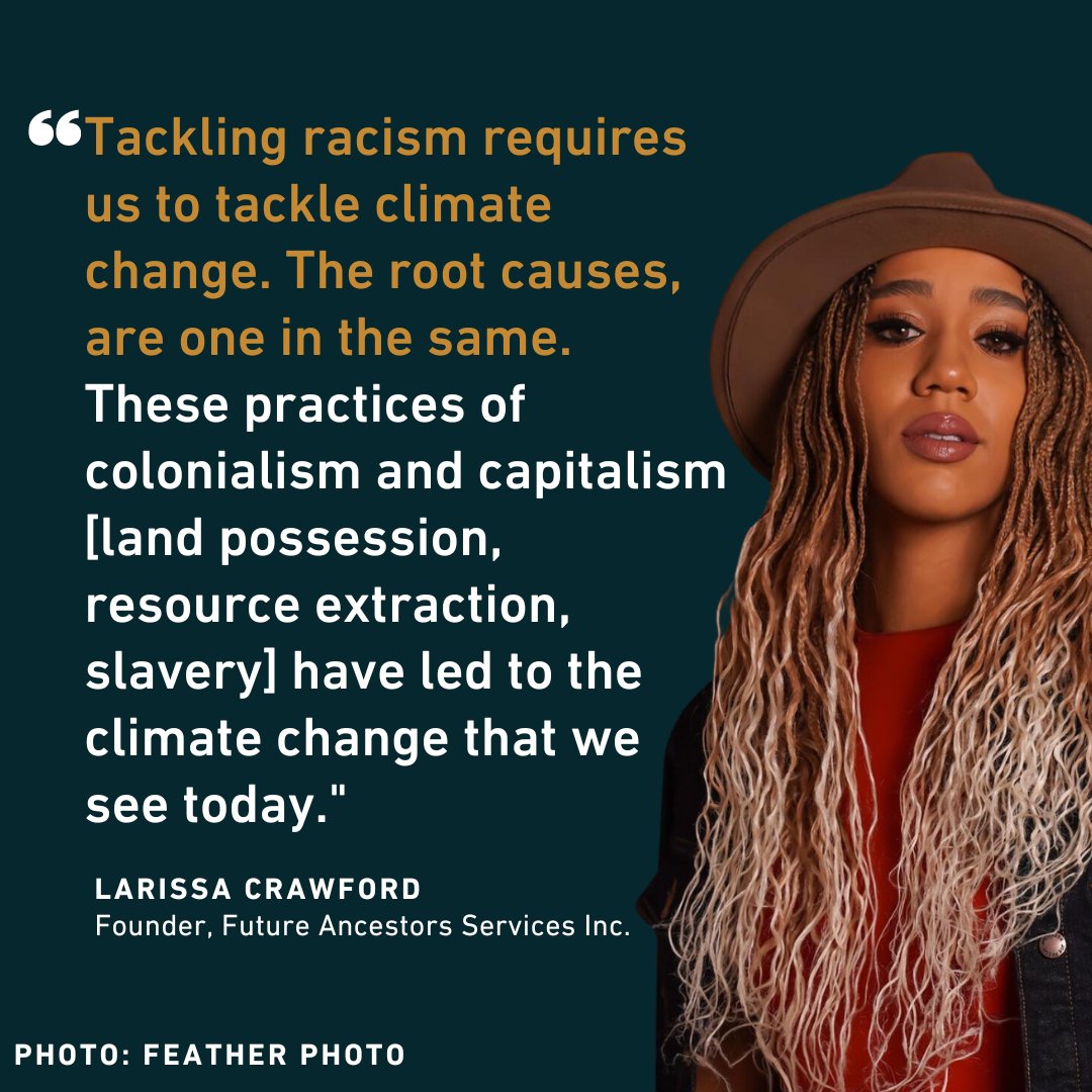 David Suzuki FDN (@davidsuzukifdn) on Twitter photo Racial justice is climate justice. We can’t have justice for the planet without justice for people.
<a href="/larissa_speaks/">Larissa Crawford (She/Elle)</a> in conversation with <a href="/OxfamCanada/">Oxfam Canada</a> #climatejustice Racial justice is climate justice. We can’t have justice for the planet without justice for people.
<a href="/larissa_speaks/">Larissa Crawford (She/Elle)</a> in conversation with <a href="/OxfamCanada/">Oxfam Canada</a> #climatejustice