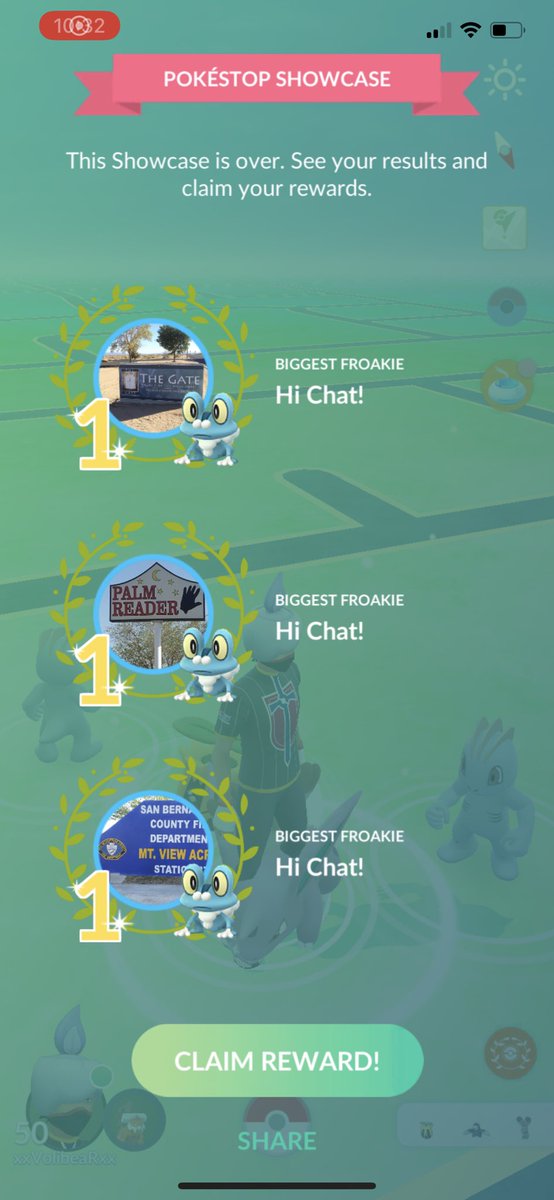 I dedicate this win to Twitch Chat! Hi Chat! 😍 #PokemonGO #TwitchChat #Froakie #Number1