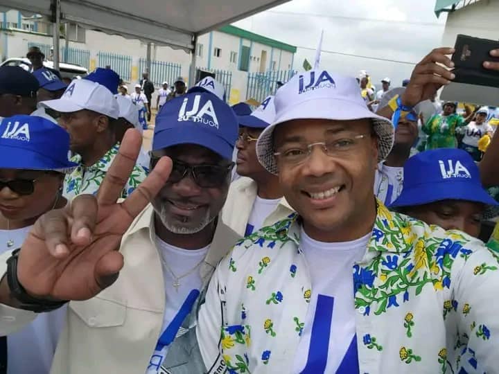 CSMezuiObiang's tweet photo. À l'occasion de l'ouverture  officielle  de la campagne  présidentielle  du @PresidentABO  dans le Woleu-Ntem, les populations de la province viennent de faire montre d'une incroyable démonstration de force et de mobilisation à son endroit. https://t.co/QSIBn0vRSH