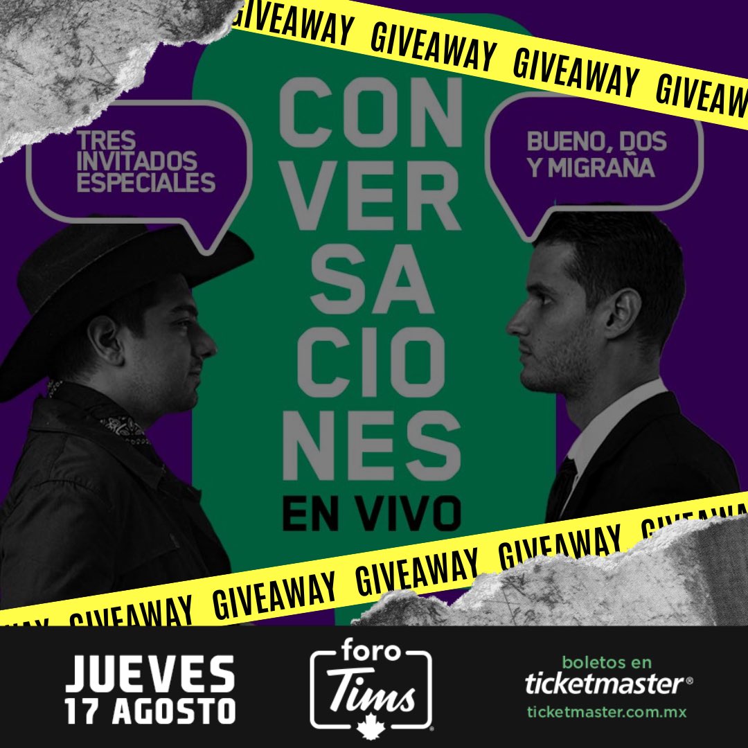 ¡Gana tu entrada para "Conversaciones en Vivo"!🎉 este 17 de agosto a las 21hrs🎙

💥¡Tenemos un emocionante GIVEAWAY para ti!

1️⃣Sigue nuestra cuenta <a href="/ForoTims/">Foro Tims</a> 
2️⃣Dale like a esta publicación.
3️⃣Etiqueta a 2 amigos

¡Y con eso ya estás participando!